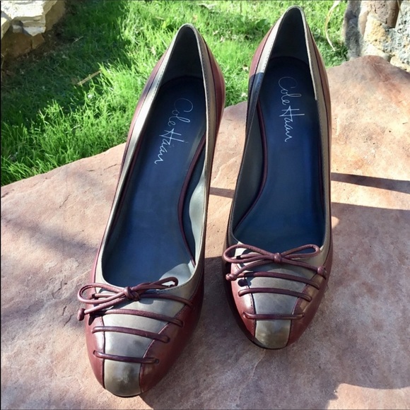 Cole Haan Nike Air Burgundy Heels Size 6.5 - Picture 1 of 7